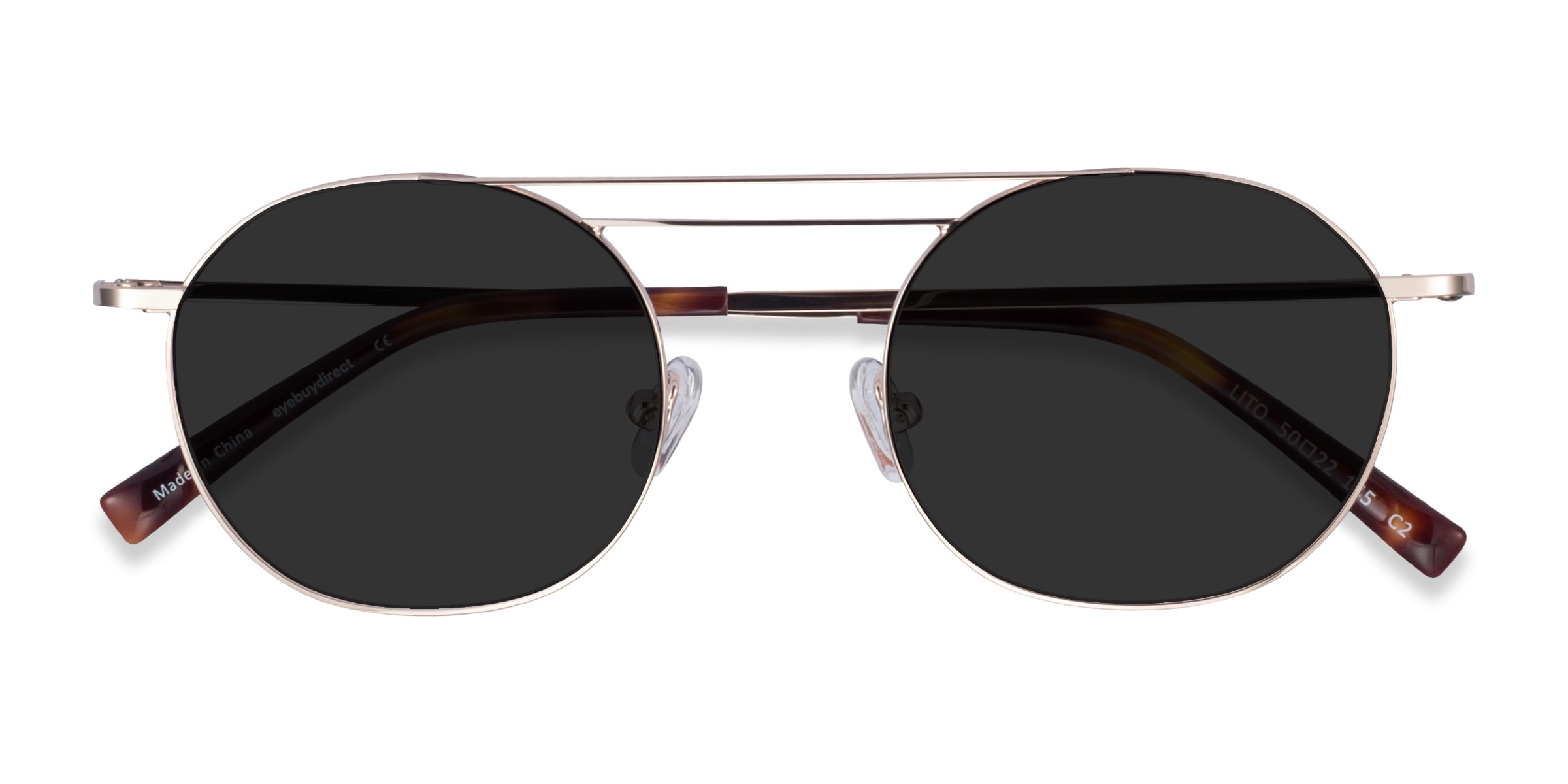 Unisex s aviator Gold Metal Prescription sunglasses - Eyebuydirect s Lito 136$