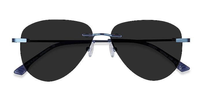 Navy Locket -  Metal Sunglasses