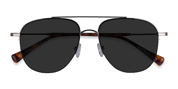 Silver Tortoise Garros -  Metal Sunglasses