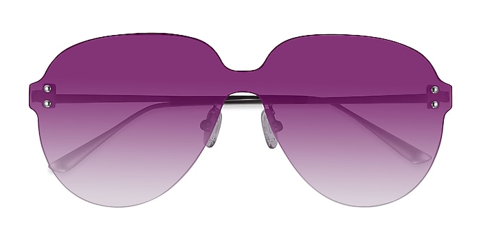 Matte Silver Scope -  Metal Sunglasses