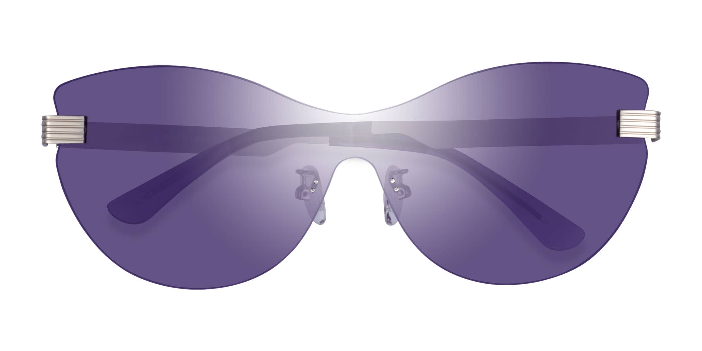 Female s horn Matte Silver Metal Prescription sunglasses - Eyebuydirect s Cipher 151$