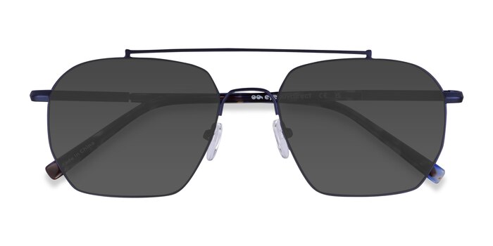 Matt Blue Tortoise Golf -  Metal Sunglasses