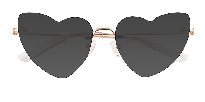 Matte Rose Gold Priya -  Metal Sunglasses