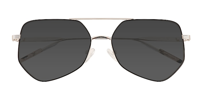 Black Silver Ryan -  Metal Sunglasses