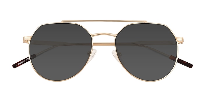 Matte Gold Kye -  Metal Sunglasses