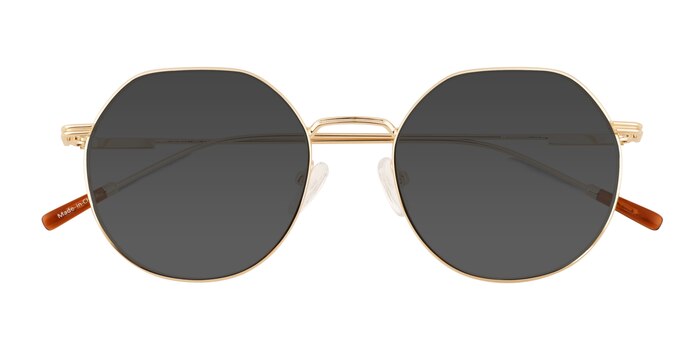 Matte Gold Steve -  Metal Sunglasses