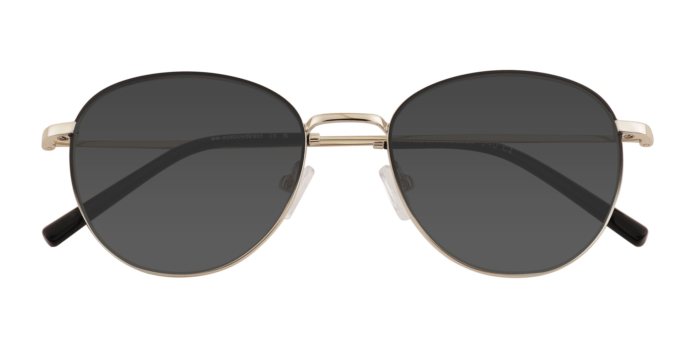 Female s horn Gradient Black Gold Metal Prescription sunglasses - Eyebuydirect s Aiden 49$