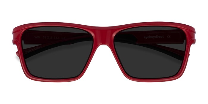 Red & Black Win -  Plastic Sunglasses