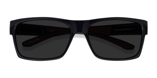 Unisex S Rectangle Black Plastic Prescription Sunglasses - Eyebuydirect S Game