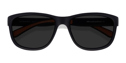 Unisex S Rectangle Black Plastic Prescription Sunglasses - Eyebuydirect S Determined