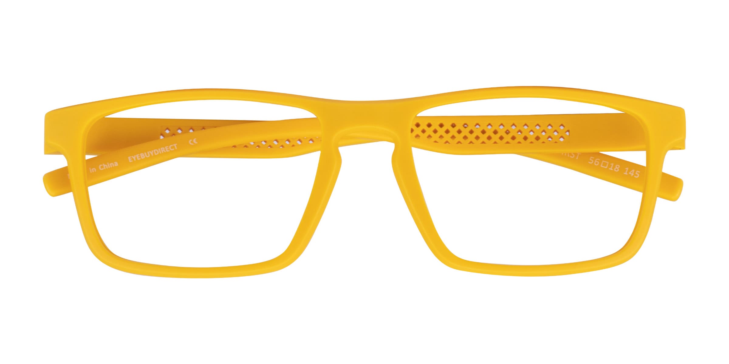 First Rectangulaire Jaune Monture Lunettes de vue Pour Hommes