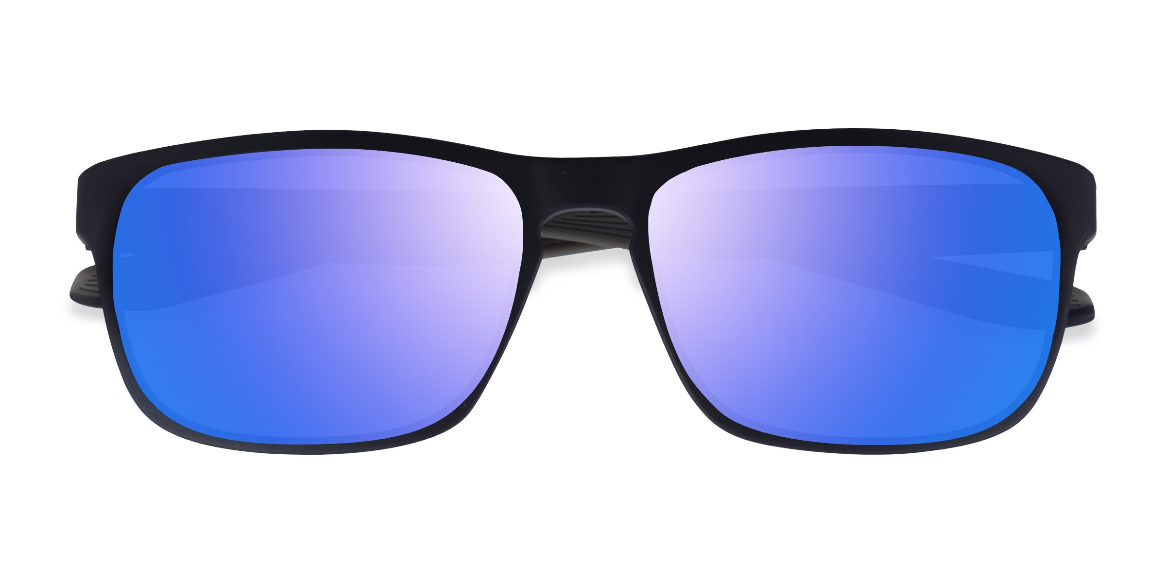 Kick - Rectangle Matte Blue Gray Frame Sunglasses For Men 