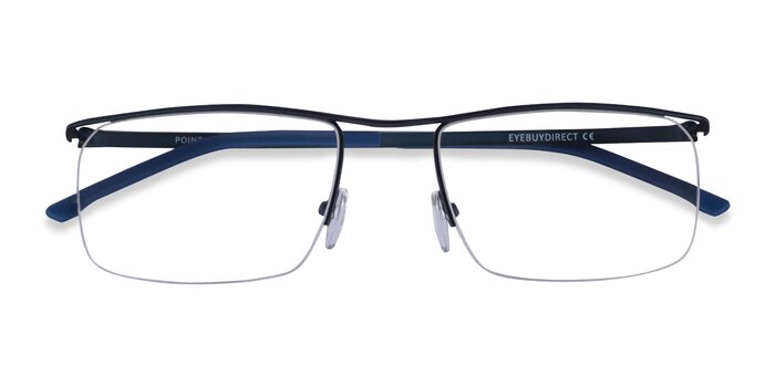 Navy Point -  Metal Eyeglasses