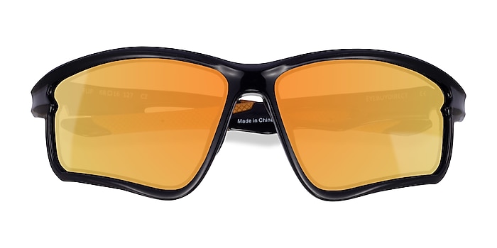 Black Flip -  Plastic Sunglasses