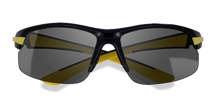 Black Yellow Match -  Plastic Sunglasses