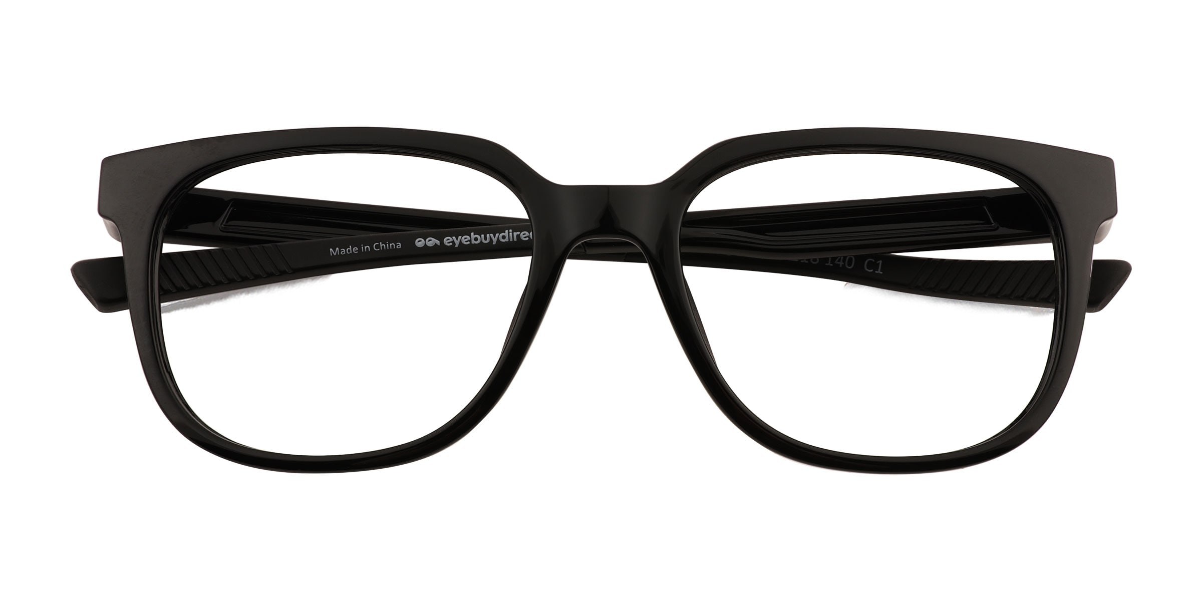Unisex s square Black Plastic Prescription eyeglasses - Eyebuydirect s Oxygen 40$