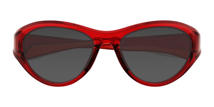 Clear Red Bedrock -  Eco Friendly Sunglasses