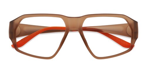Eyebuydirect Male s aviator Matte Brown Alternative Materials,Bio-based Nylon Prescription eyeglasses - Eyebuydirect s Chase