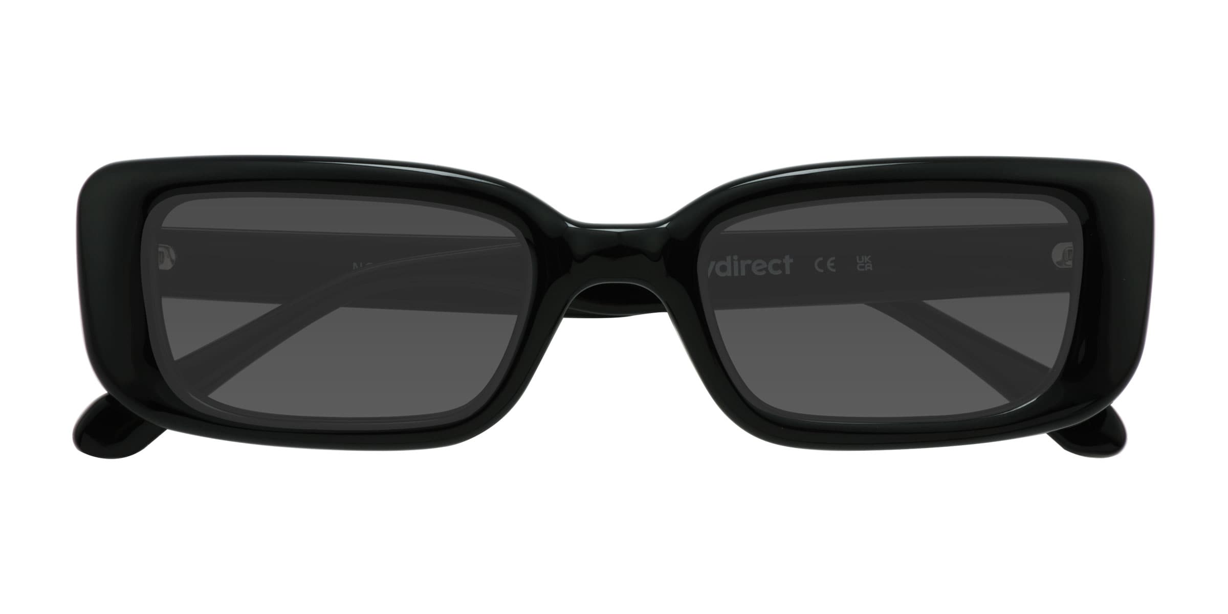 Norrie - Rectangle Black Frame Prescription Sunglasses