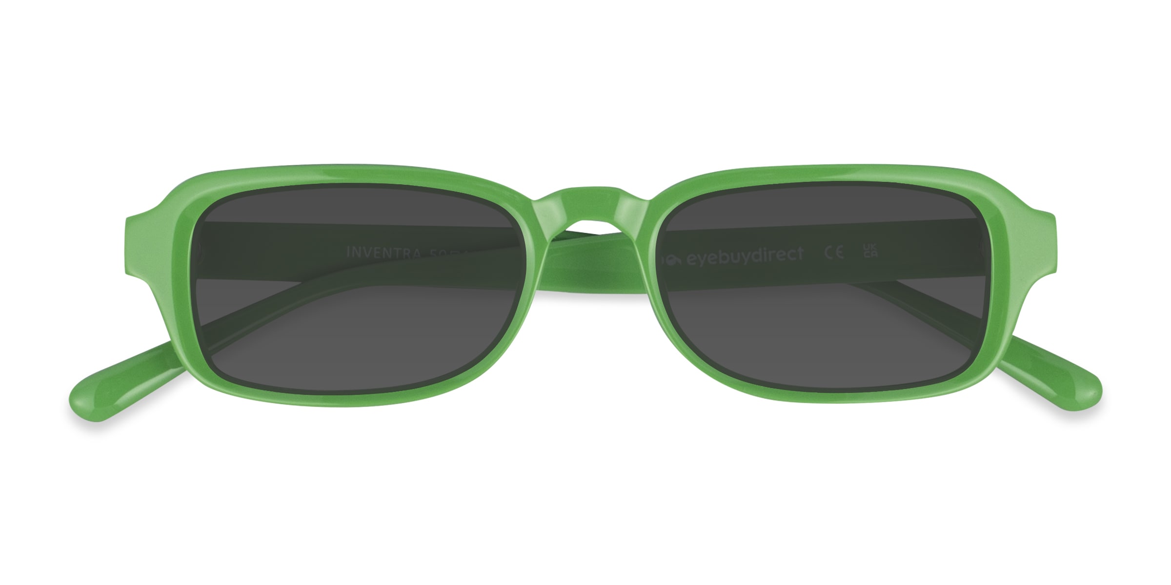 Inventra - Rectangle Green Frame Prescription Sunglasses