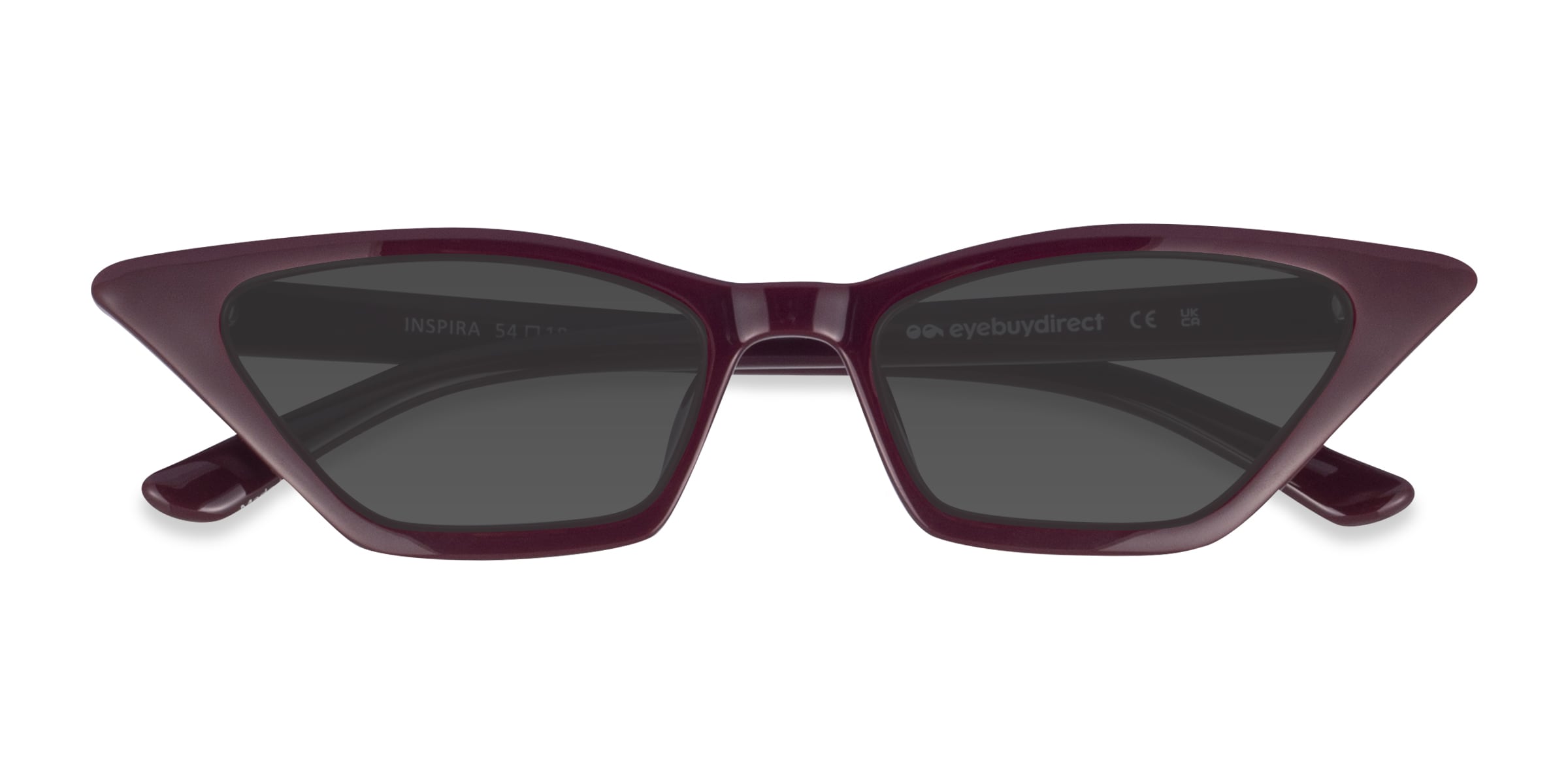 Inspira - Cat Eye Burgundy Frame Prescription Sunglasses  display picture 3