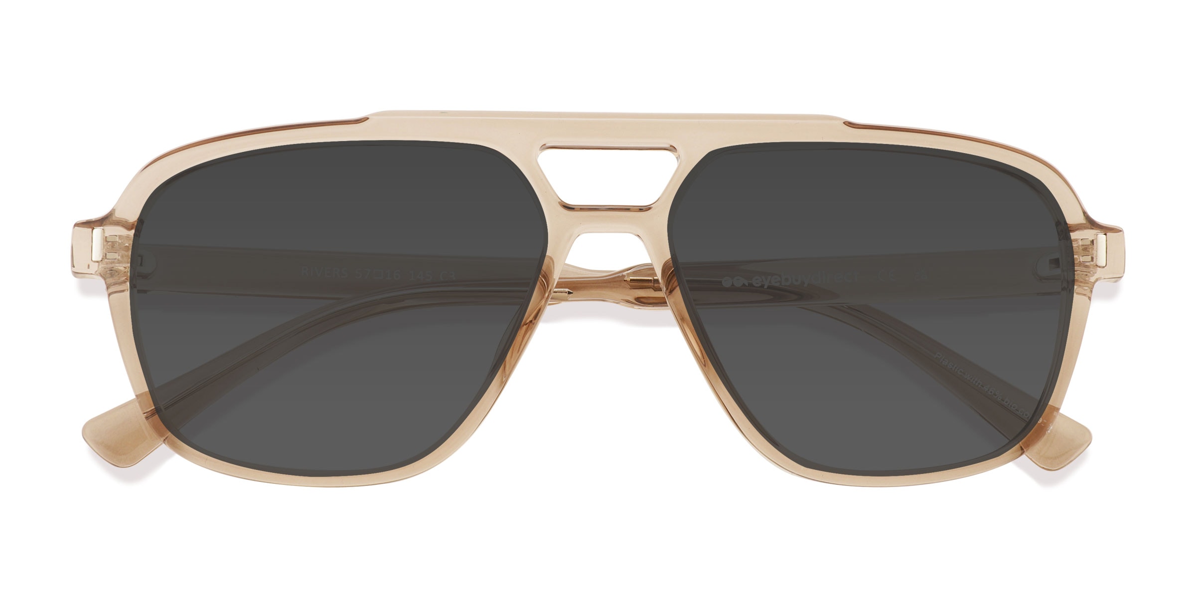 Unisex s aviator Gray Eco FriendlyPlastic Prescription sunglasses - Eyebuydirect s Rivers 36$