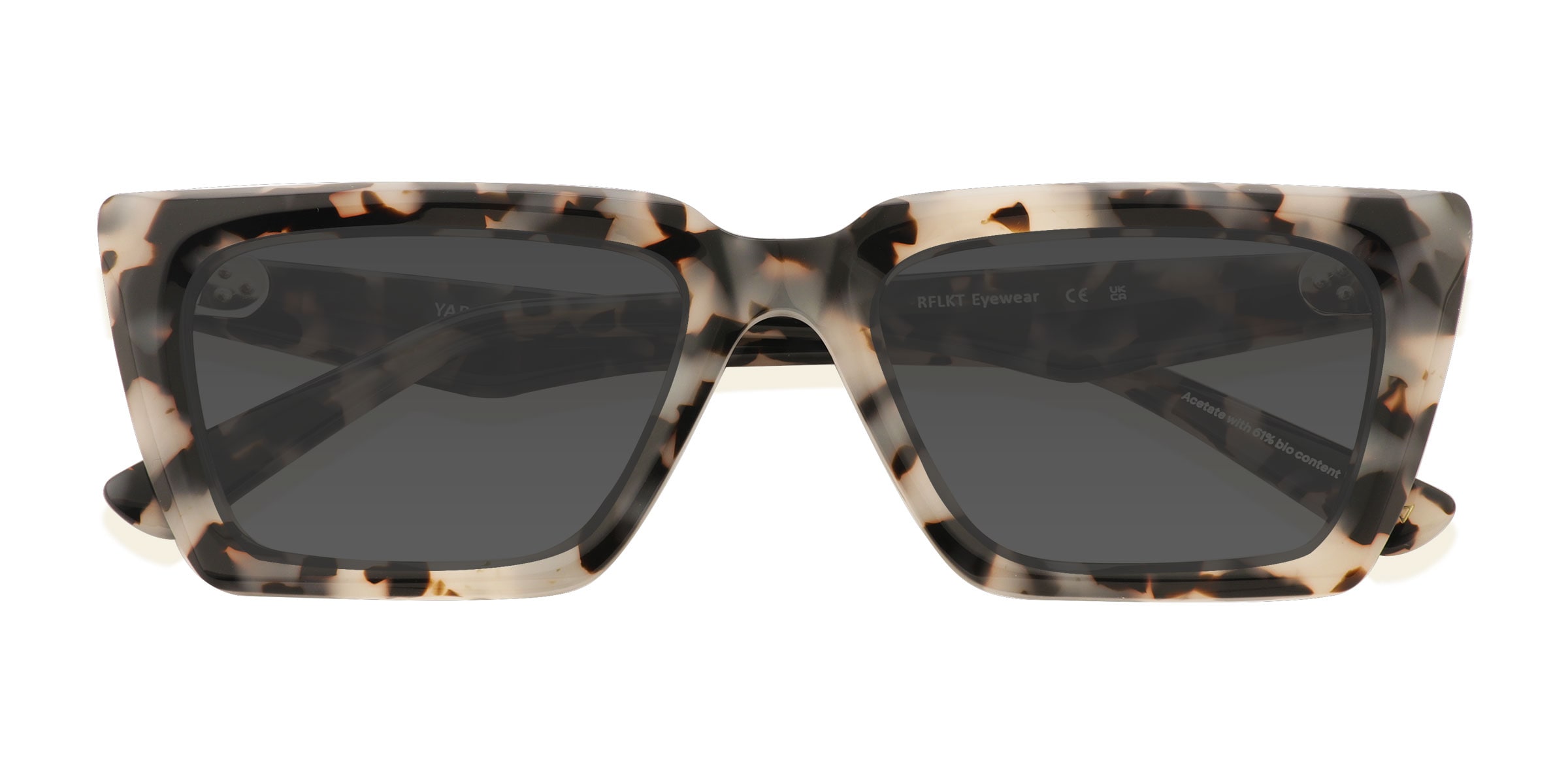 Unisex s rectangle Ivory Tortoise Acetate,Eco Friendly Prescription sunglasses - Eyebuydirect s Yara