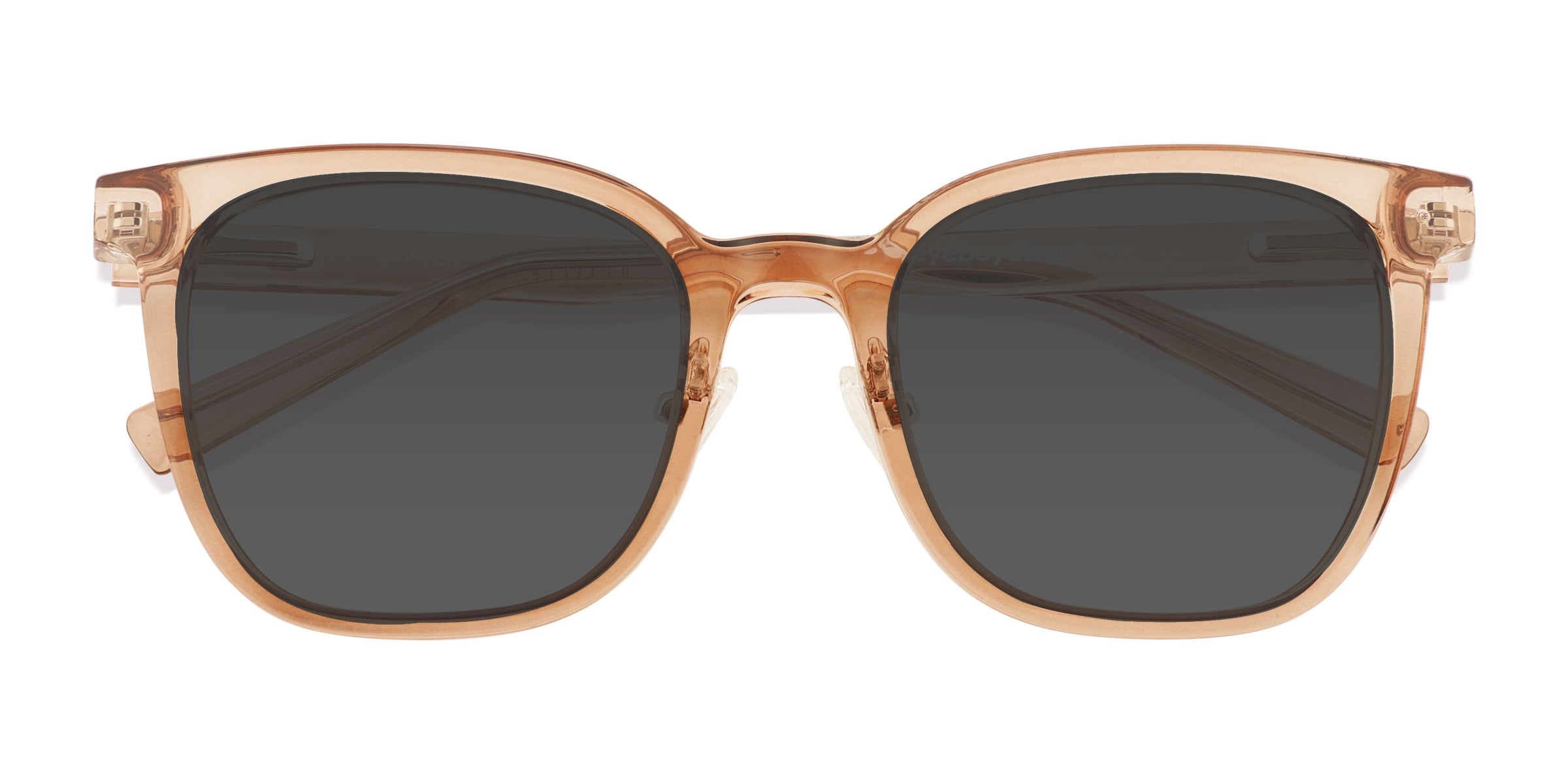 Unisex s square Clear Brown Plastic Prescription sunglasses - Eyebuydirect s Chipper