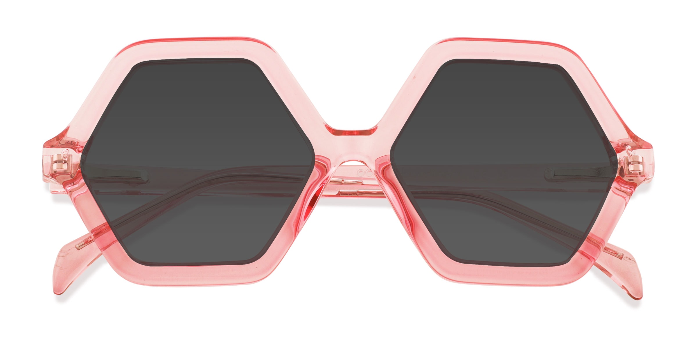 Unisex s geometric Pink Plastic Prescription sunglasses - Eyebuydirect s Razzle