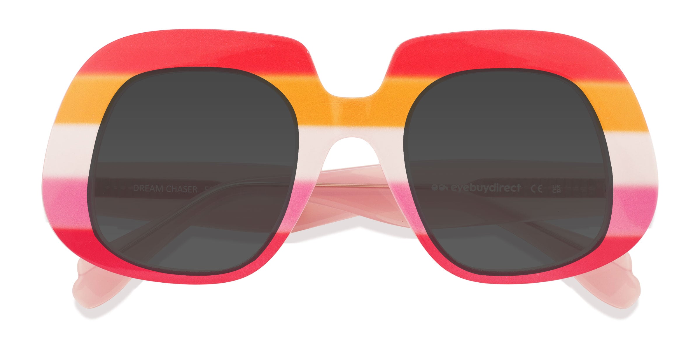 Unisex s geometric Striped Red Plastic Prescription sunglasses - Eyebuydirect s Dream Chaser $39