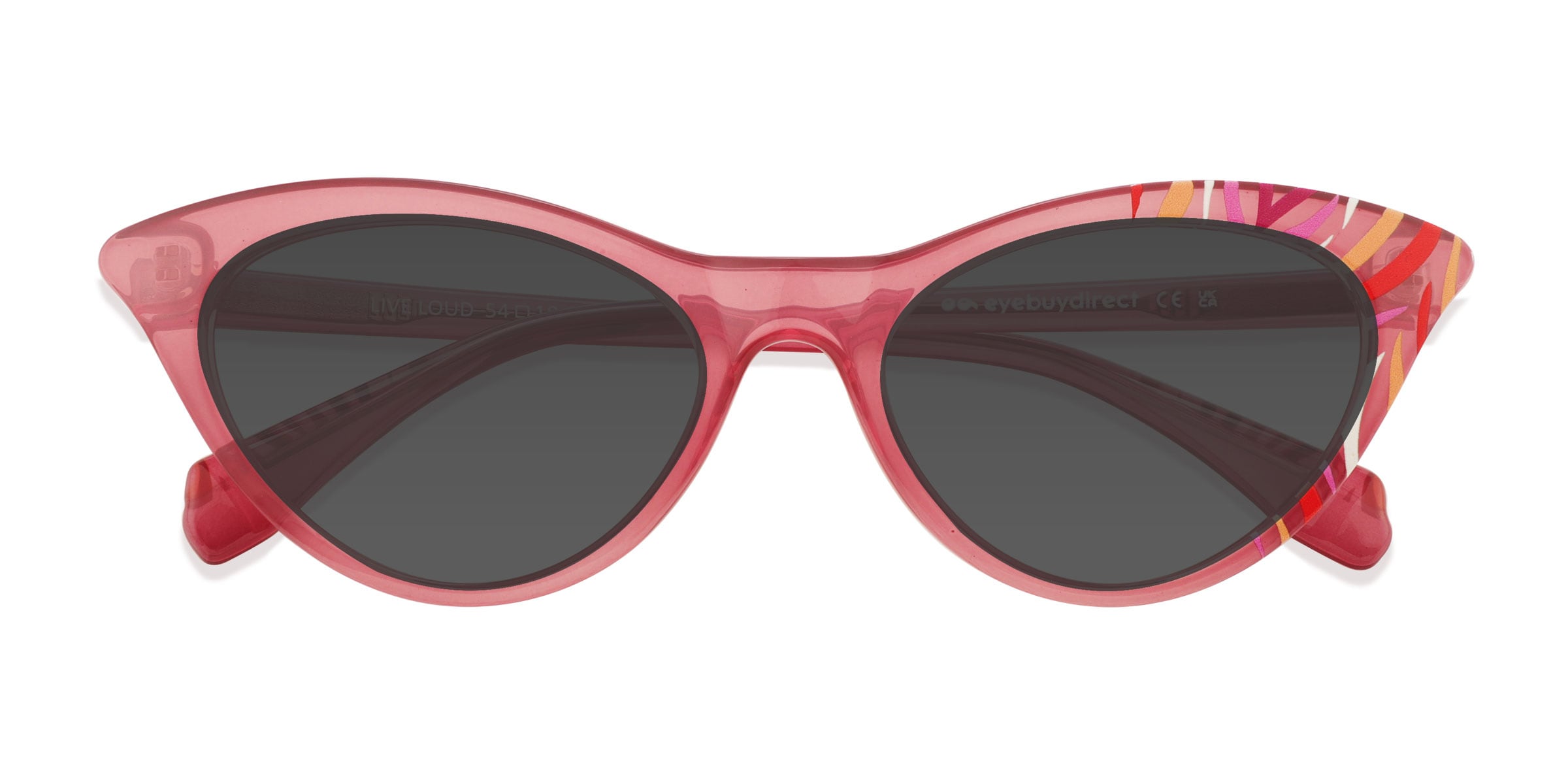 Unisex s horn Pink Plastic Prescription sunglasses - Eyebuydirect s Live Loud
