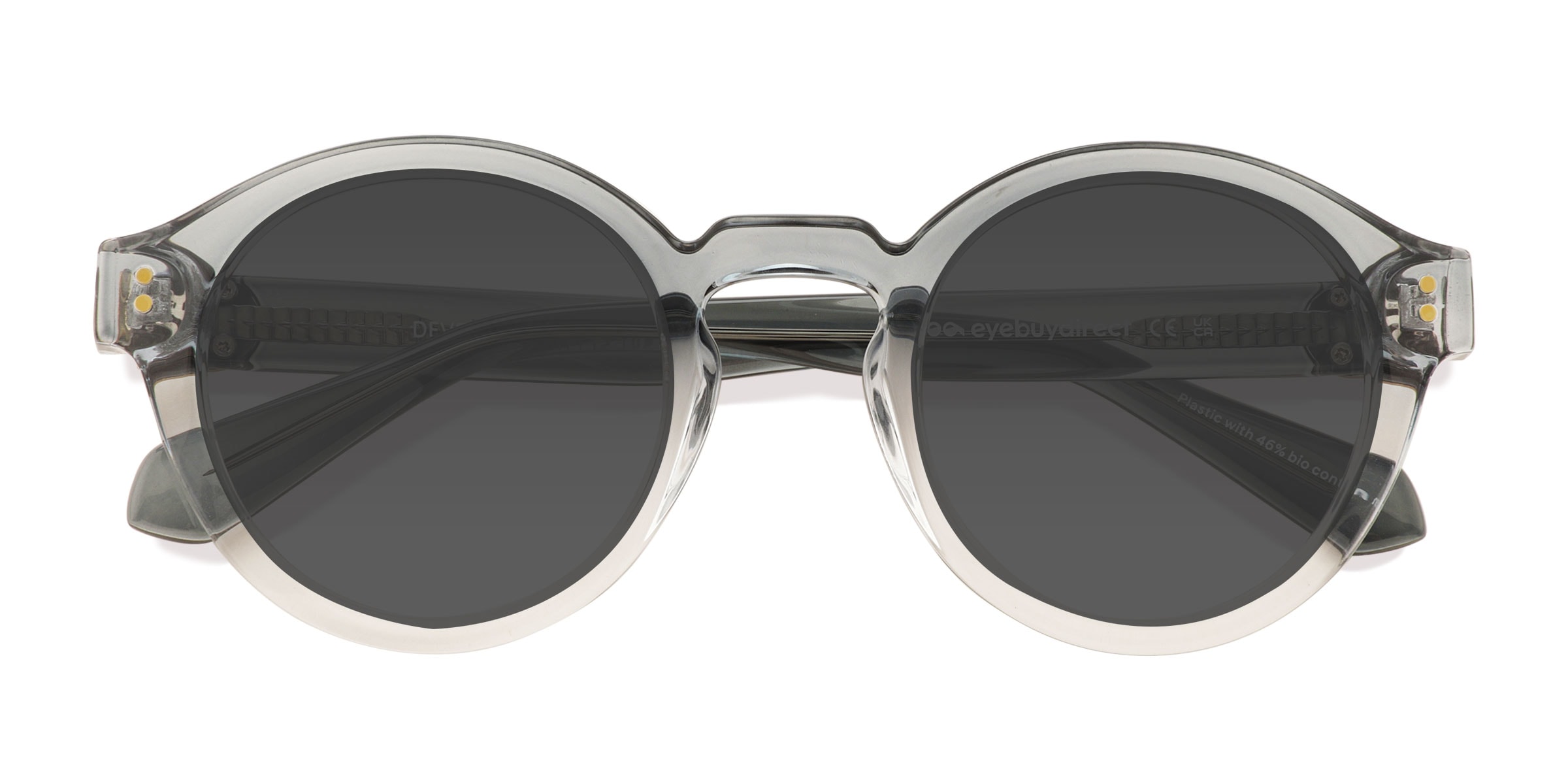 Unisex s round Gradient Green Clear Eco Friendly,Plastic Prescription sunglasses - Eyebuydirect s Devereux