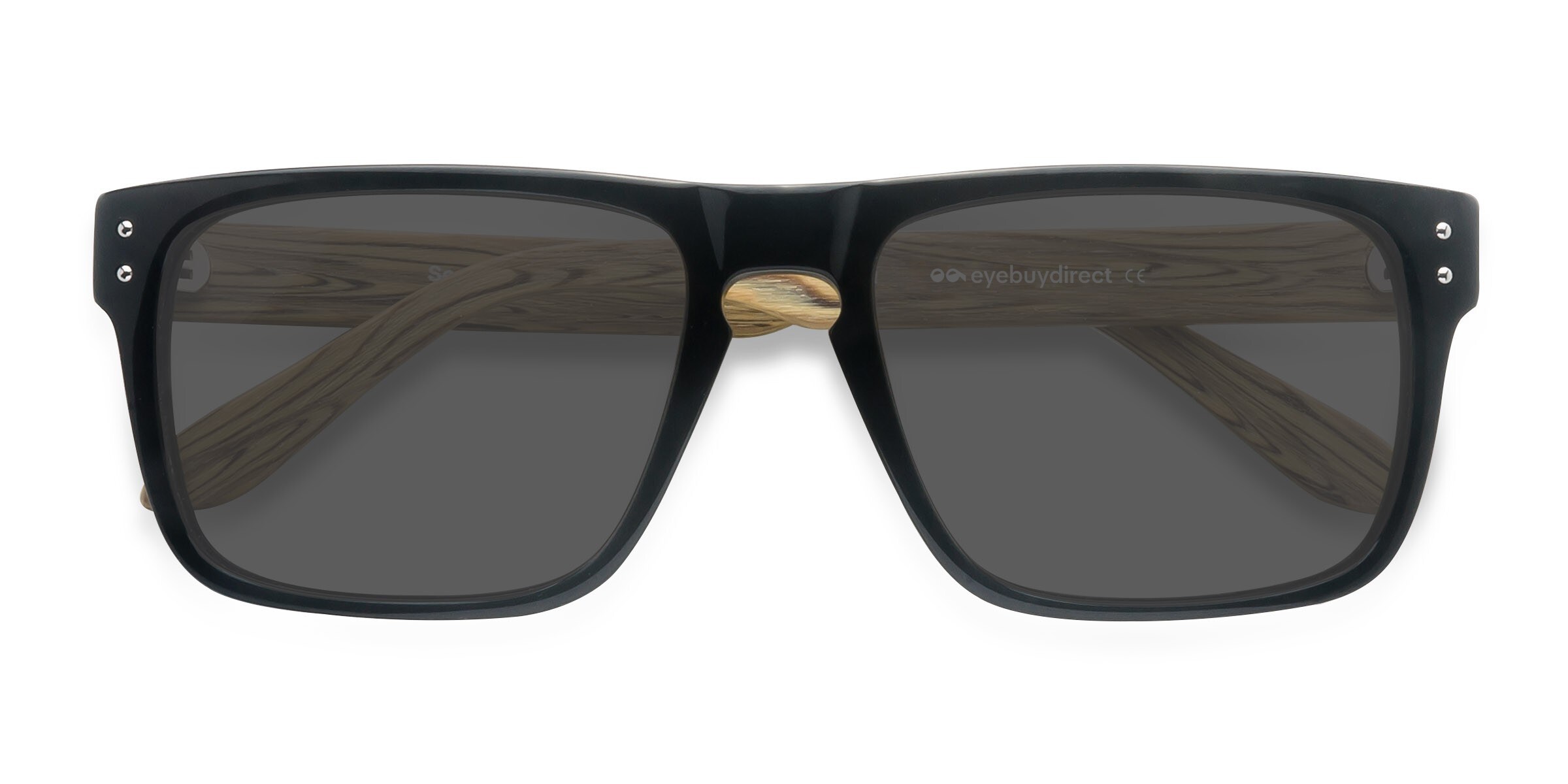 Sergi Rectangulaire Black Yellow Monture Lunettes de soleil Pour