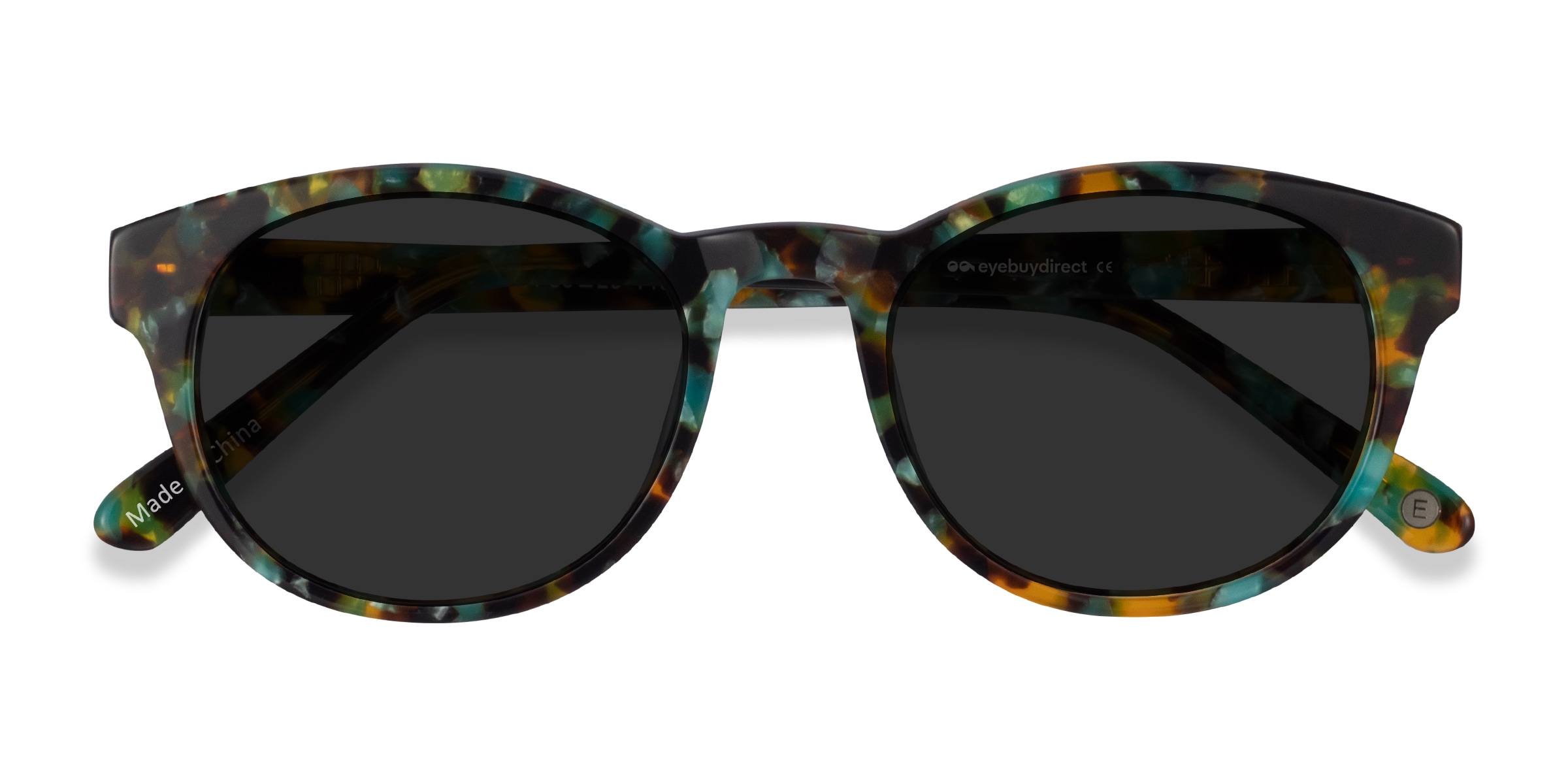 Coppola Round Green Tortoise Frame Sunglasses For Women Eyebuydirect