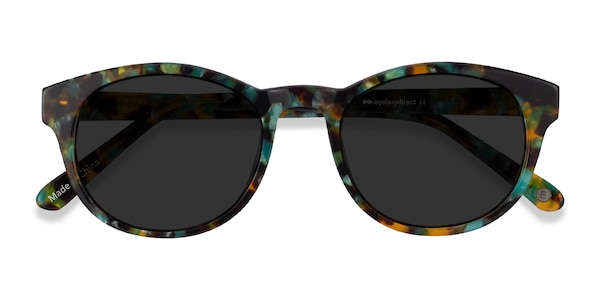 Coppola - Round Green Tortoise Frame Sunglasses For Women | Eyebuydirect