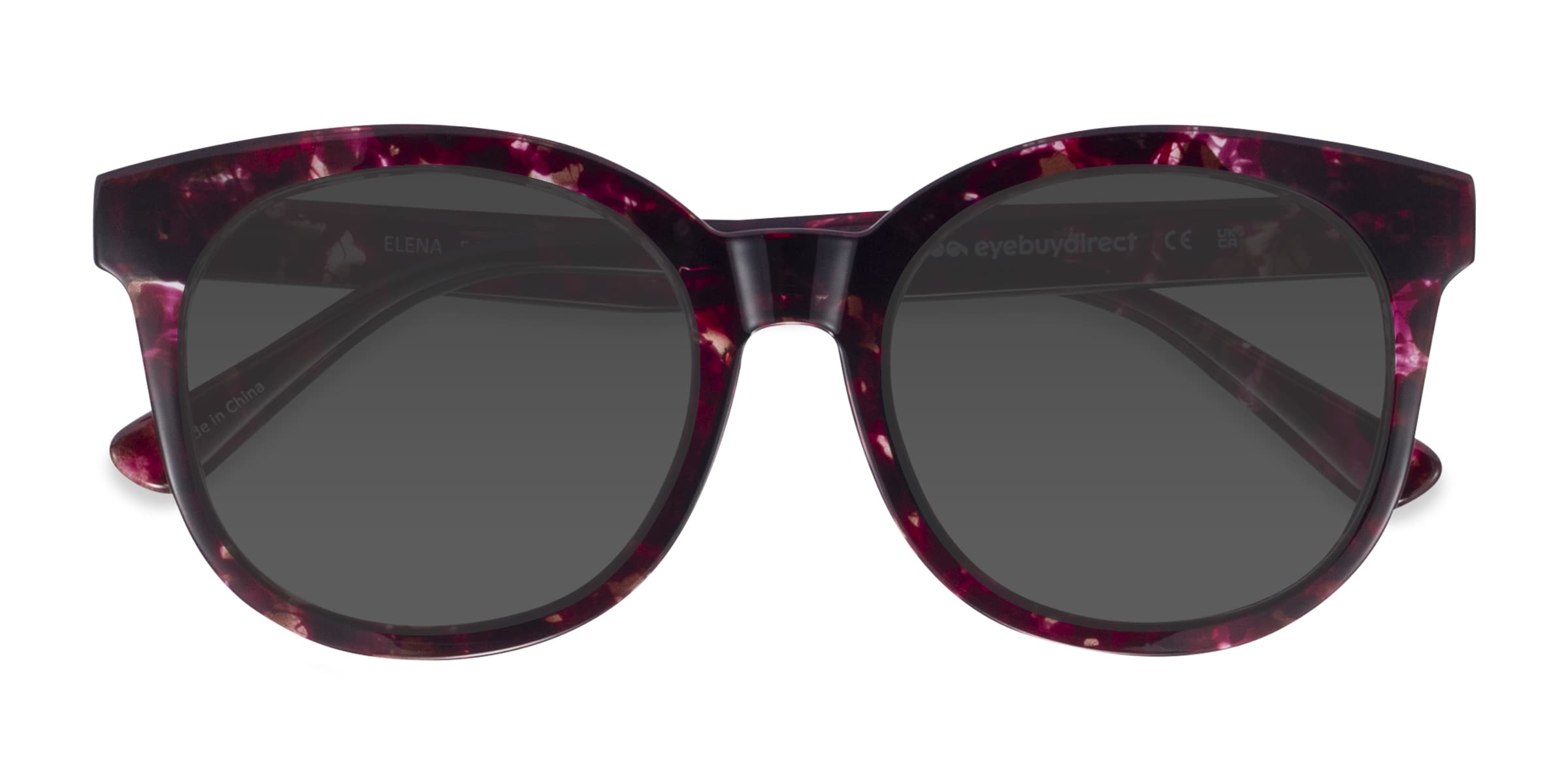 Summer & Rose Cat Eye Womens Sunglasses - Pink/Red Floral Print/Grey Lens - NWT Louise Square,Cat Eye Floral Eyeglasses | GlassesShop main image 4