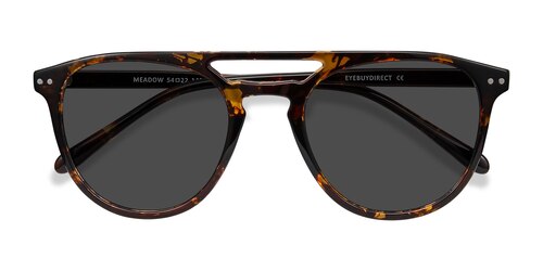 Unisex S Aviator Tortoise Plastic Prescription Sunglasses - Eyebuydirect S Meadow