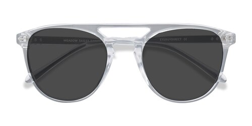 Unisex S Aviator Clear Plastic Prescription Sunglasses - Eyebuydirect S Meadow