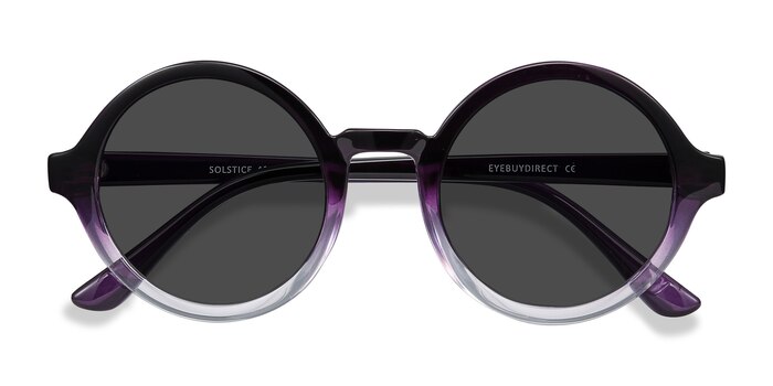 Purple Clear Solstice -  Plastic Sunglasses