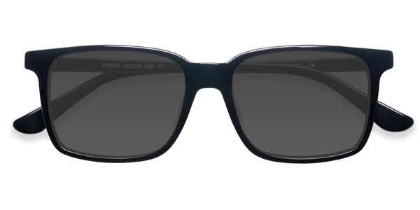 Epoch - Rectangle Black Frame Sunglasses For Men