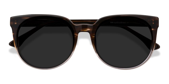 Brown Striped Queen -  Acetate Sunglasses