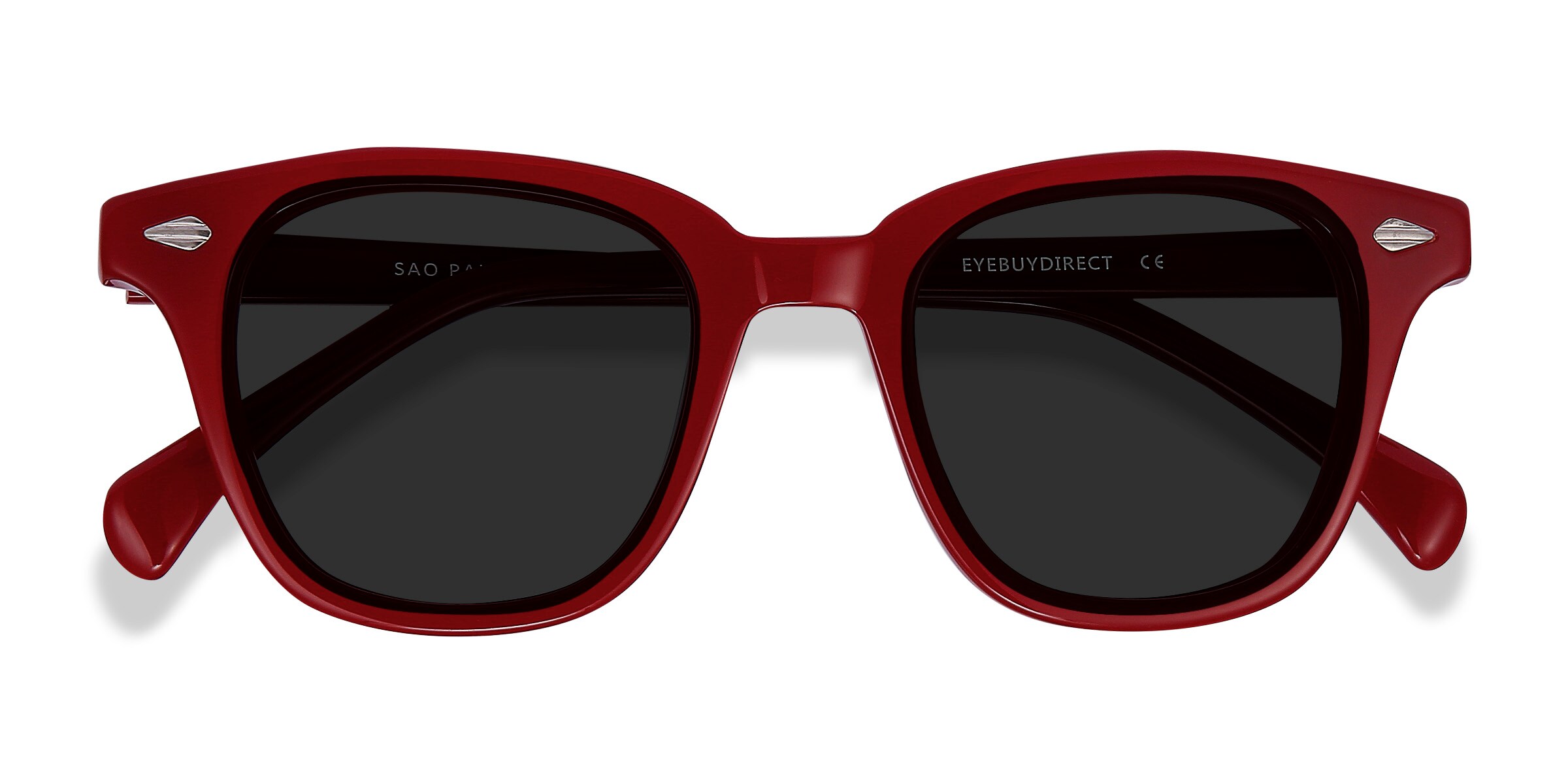 Sao Paulo Square Rouge Frame Sunglasses For Women