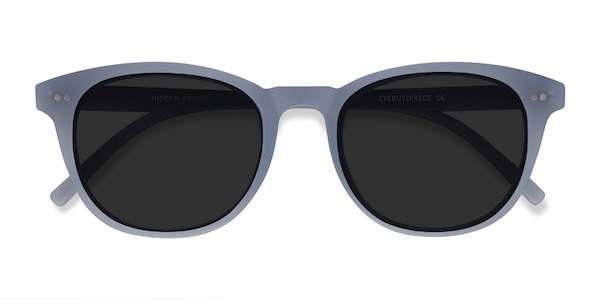 Hidden - Oval Blue Gray Frame Prescription Sunglasses | Eyebuydirect