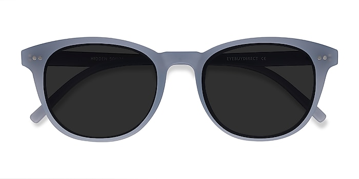 Blue Gray Hidden -  Vintage Plastic Sunglasses