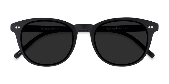 Black Hidden -  Vintage Plastic Sunglasses