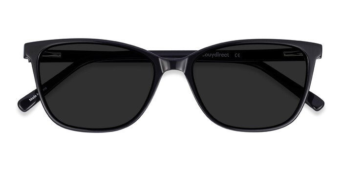 Black Halle -  Vintage Acetate Sunglasses