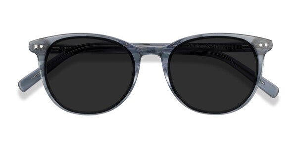Rhythm - Oval Clear Blue Frame Sunglasses For Women | Eyebuydirect