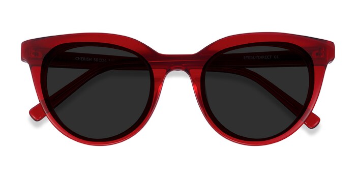 Cherish Cat Eye Red Frame Sunglasses For Women Eyebuydirect