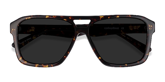 Dark Tortoise Bauhaus -  Vintage Acetate Sunglasses