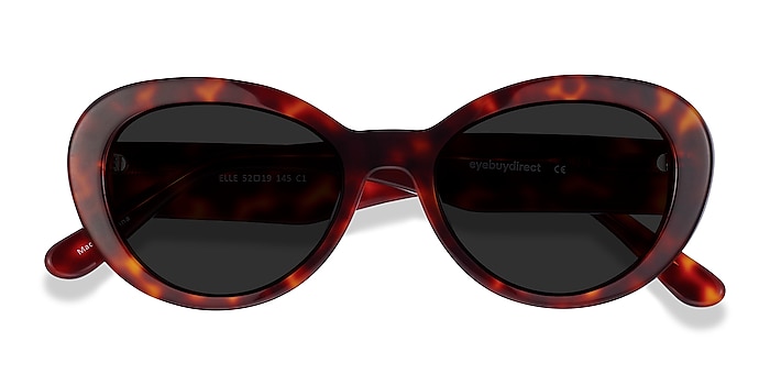 Tortoise Elle -  Vintage Acetate Sunglasses